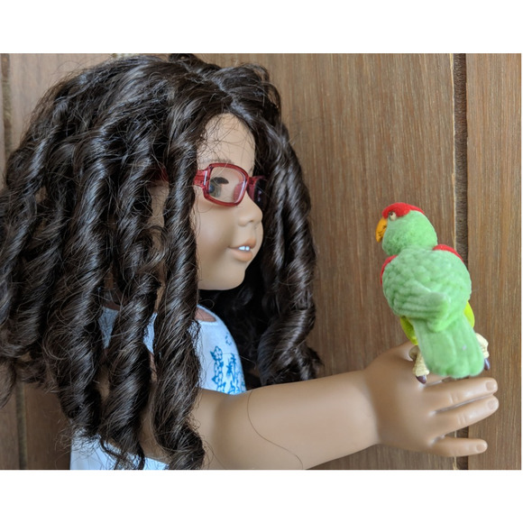 American Girl Doll Cecile Parrot & Games Accessory Pet BIrd Cochon Flocked Toy - Picture 4 of 12